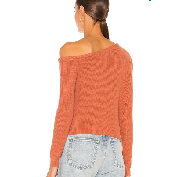 Superdown Ravie One Shoulder Sweater in Rust - Picture 4 of 5